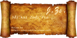 Jókai Zsófia névjegykártya