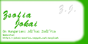 zsofia jokai business card